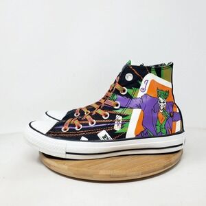 Converse Batman Joker Shoes Womens 7.5 DC Comics High Top‎ Lace Up CTAS Sneakers